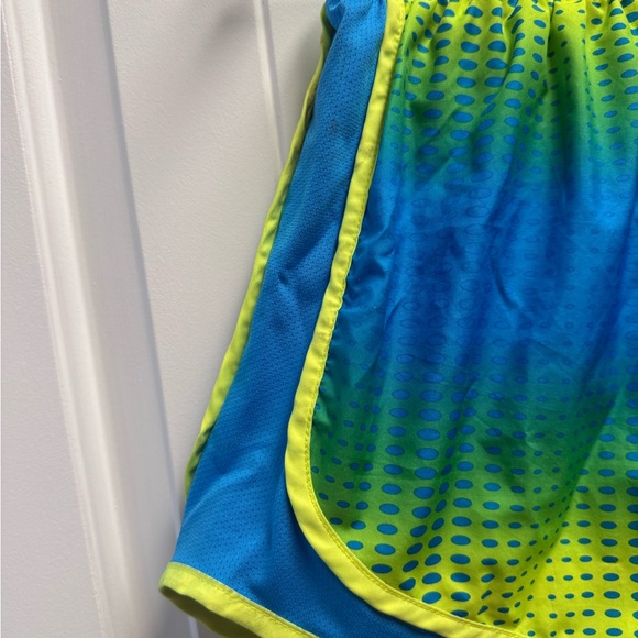 Nike Running Shorts Women Small Blue Green DriFit Lined Workout Gym Athletic - Picture 4 of 9